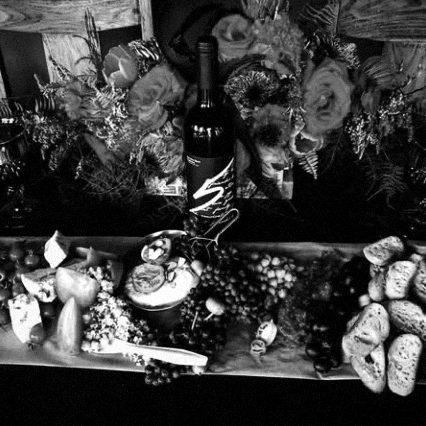 A board and a bottle of 5
