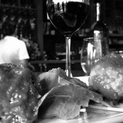 Dinner and a glass of 5