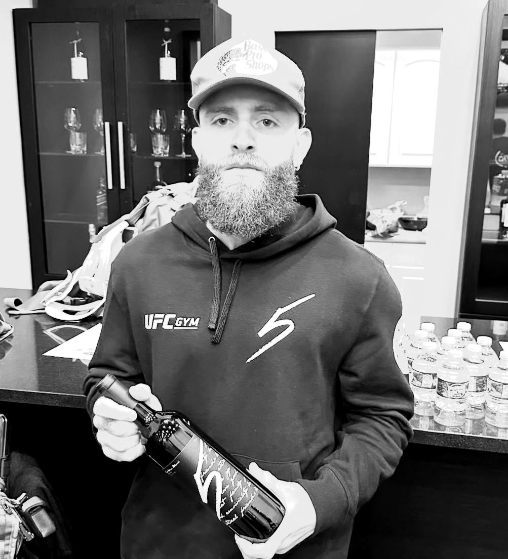 A 5-sponsored athlete in the 5 hoodie